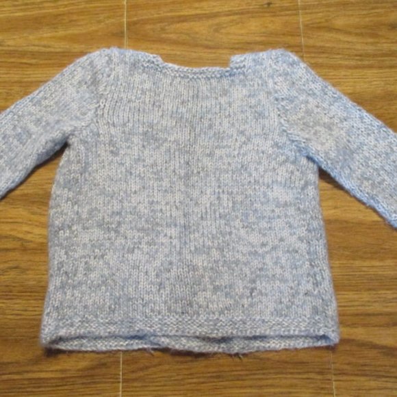 Bundle 3 for $15 - Variated Blue Hand Knitted Open Front Sweater - Picture 4 of 4
